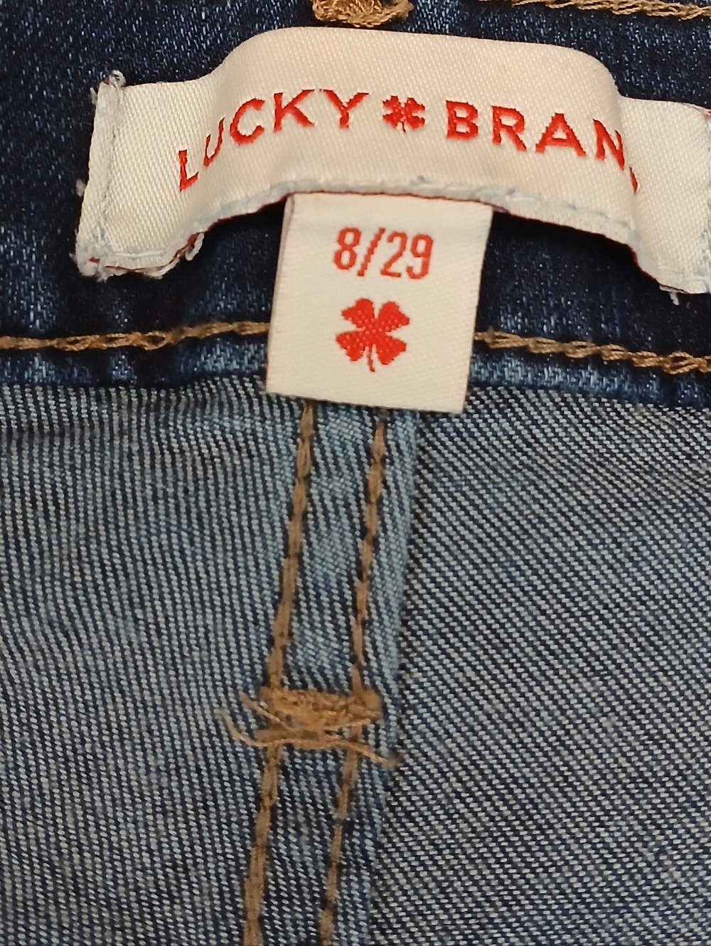 Lucky Brand Jeans in Dark and Light Blue Denim - Picture 4 of 8